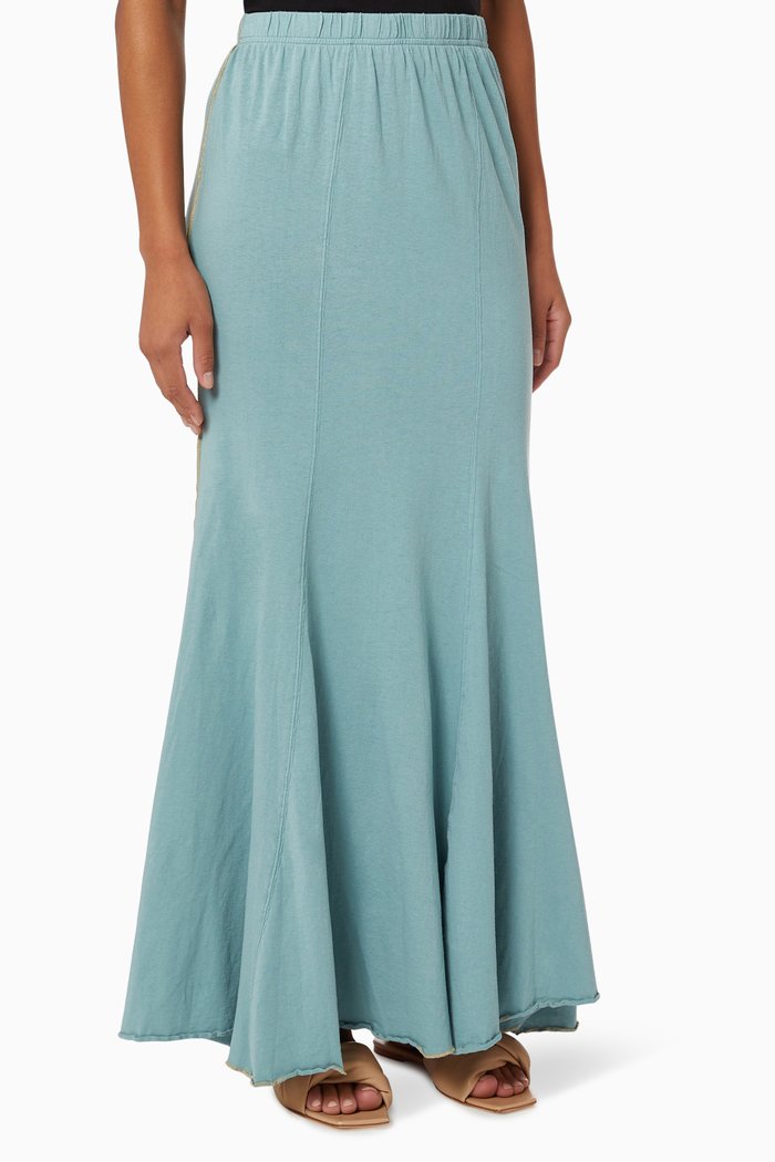 

Longerline skirt in Organic Superfine Jersey, Blue
