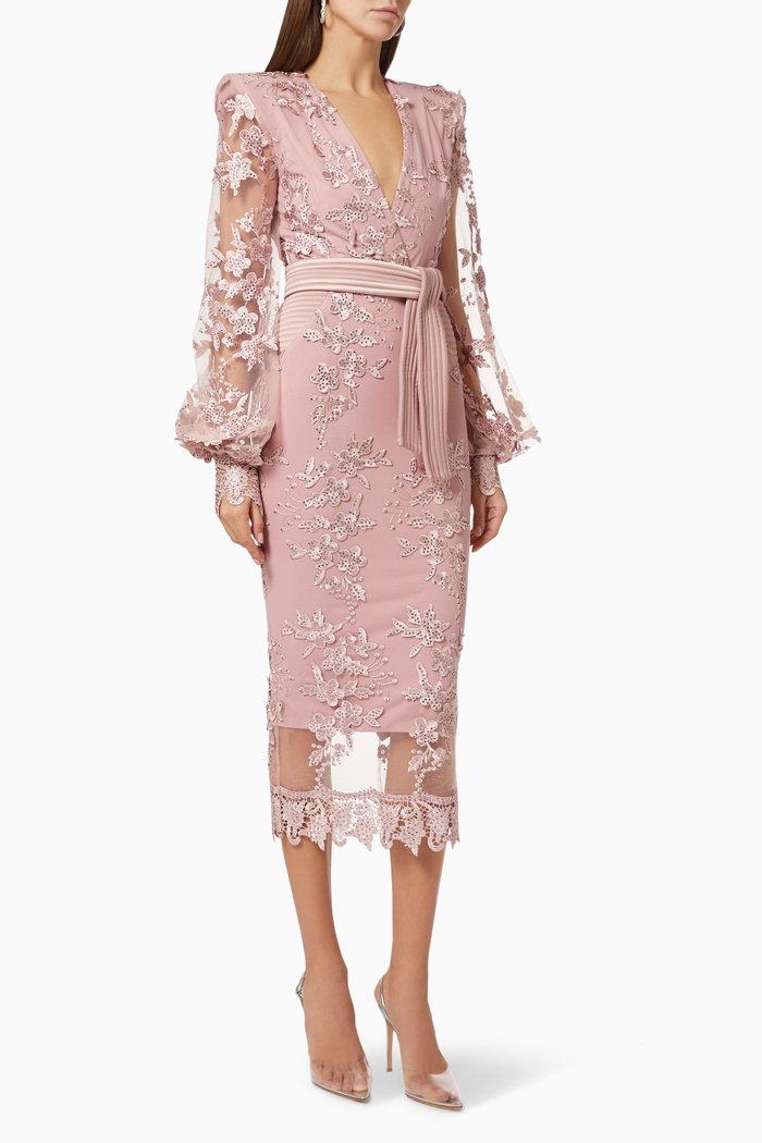 

The Black Parade Dress in Floral Lace, Purple