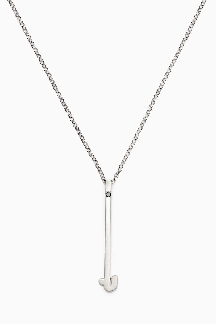 

"Ein" Black Diamond Pendant in Sterling Silver