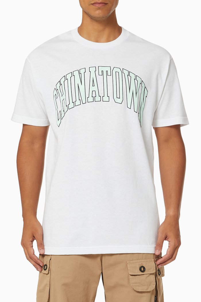 

Puff Arc T-shirt in Cotton Jersey, White