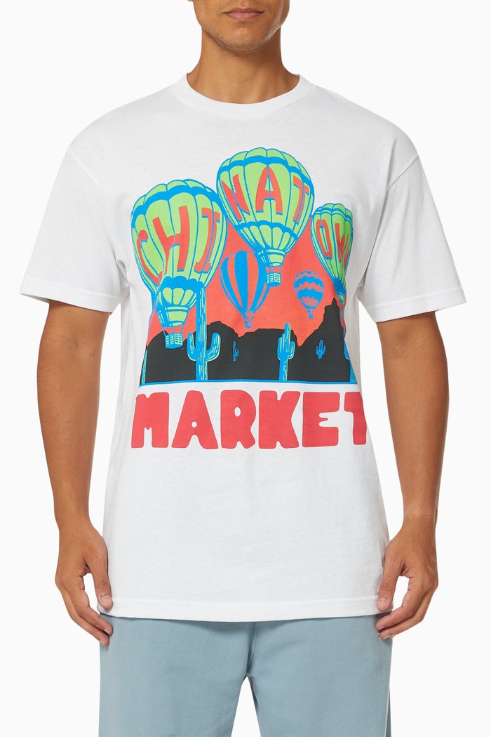 

Hot Air Balloon T-shirt in Cotton Jersey, White
