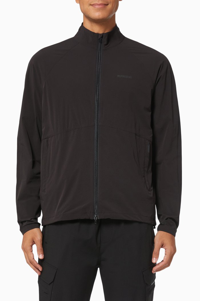 

247 Zip Jacket in Nylon, Black