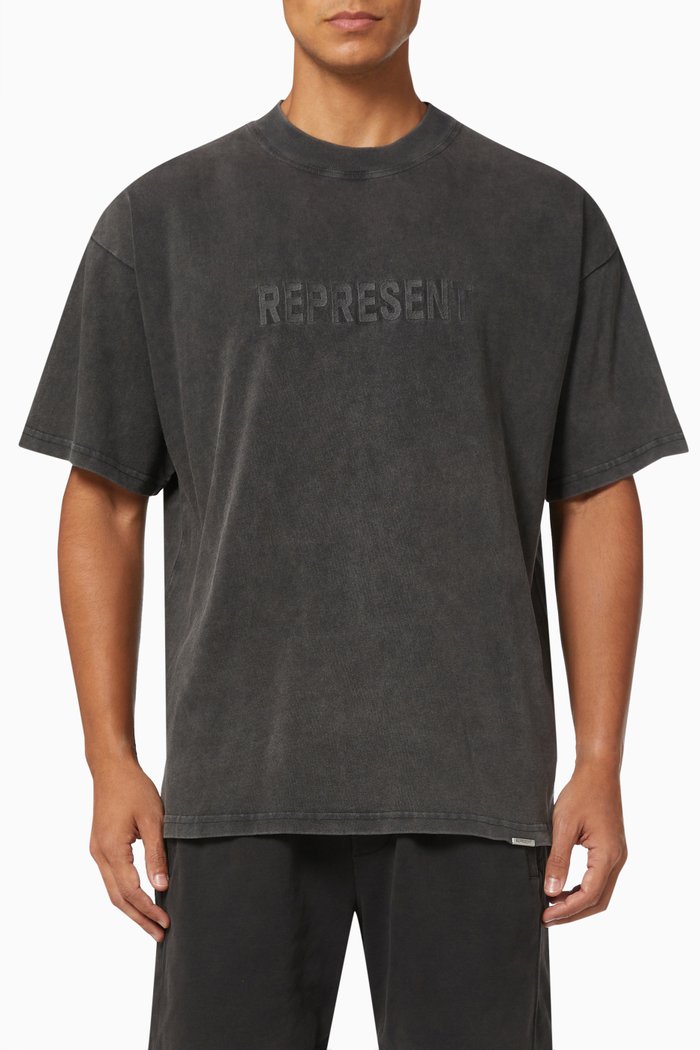 

Embroidered Logo T-shirt in Cotton, Grey