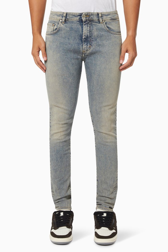

Slim Fit Essential Stonewashed Denim, Blue