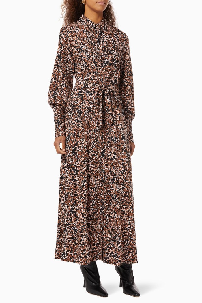 

Midi Lenght Dress in Viscose, Black