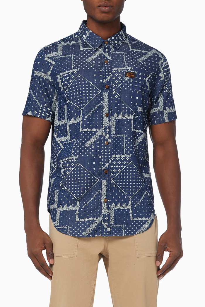 

Workwear Shirt in Cotton Twill, Blue