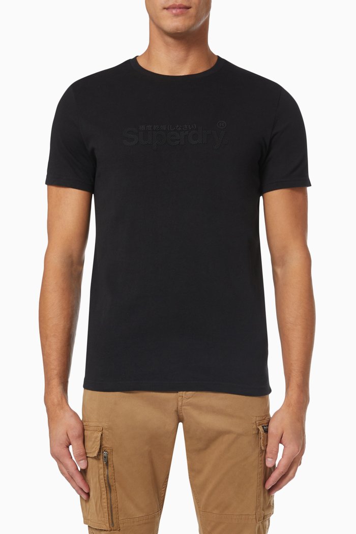 Core Logo T-shirt in Cotton Jersey, Black