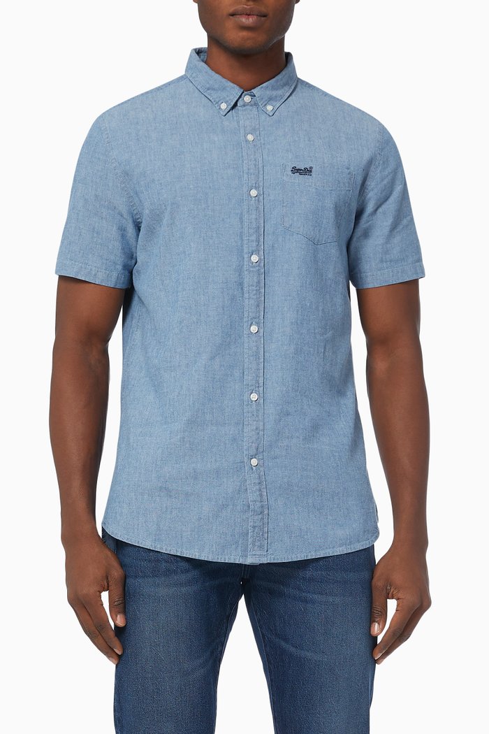 

Classic University Oxford Shirt in Organic Cotton, Blue