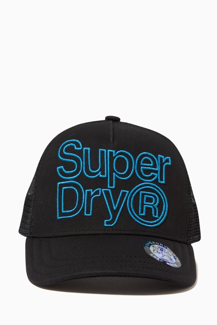 

Lineman Trucker Cap in Canvas & Mesh, Black