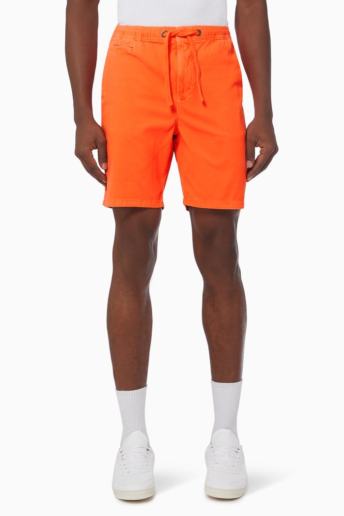 

Sunscorched Chino Shorts in Cotton Twill, Orange