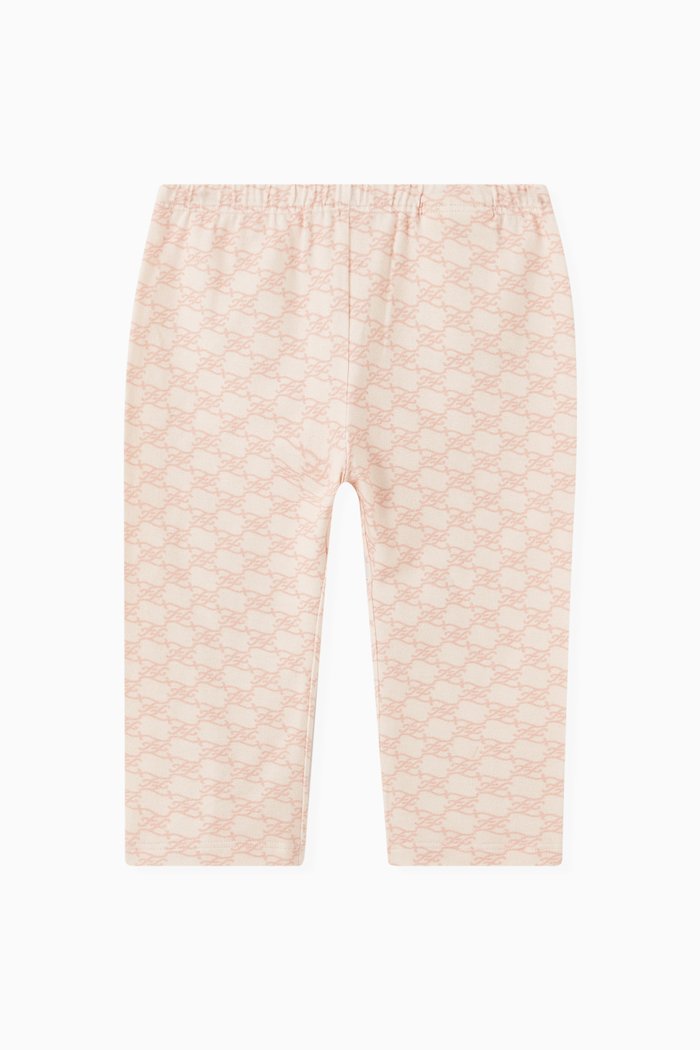 

FF Karligraphy Leggings in Stretch Cotton, Pink