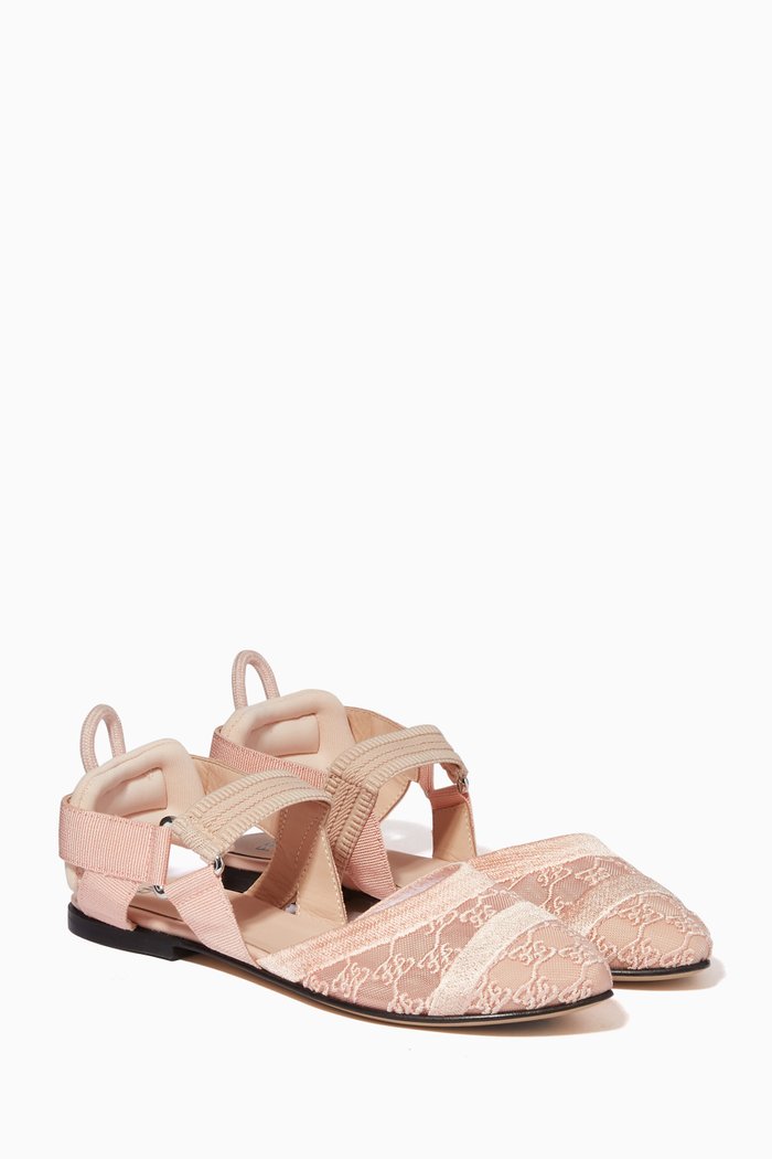 

Slingback Ballerinas in FF Karligraphy Lace, Pink
