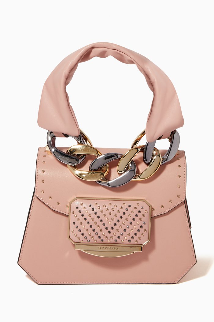 

Small Top Handle Bag in Calfskin, Pink