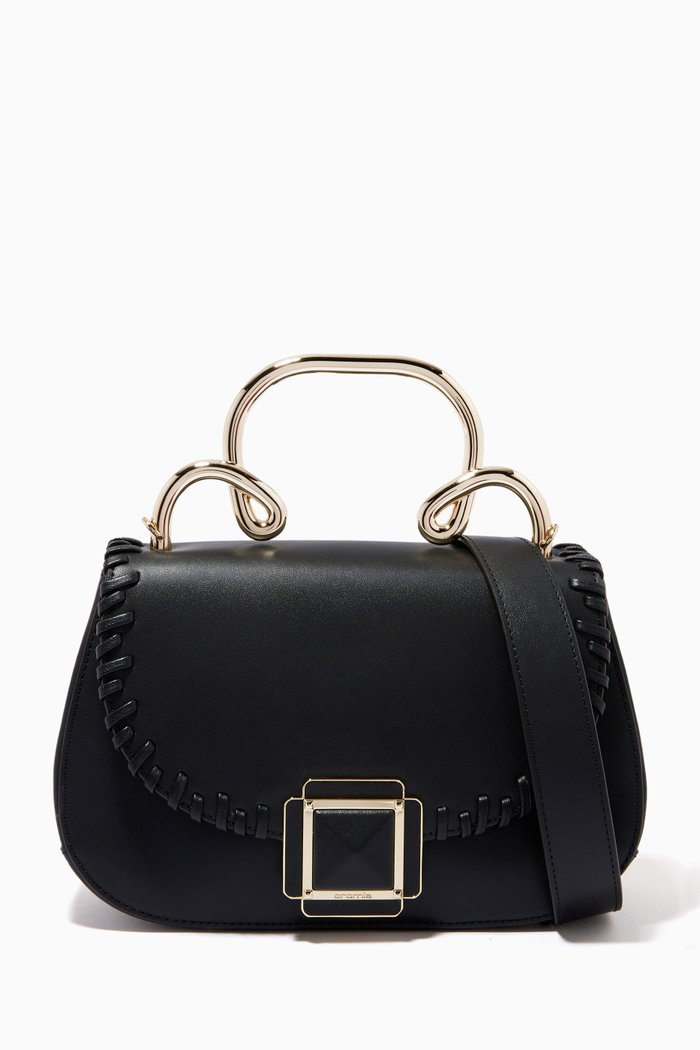 

Small Top Handle bag in Calfskin, Black