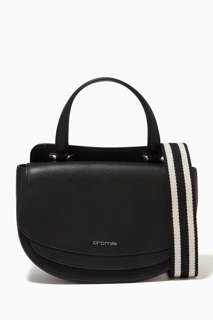 Small Crossbody Bag in Calfskin, Black
