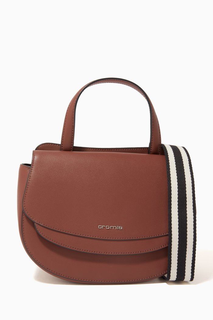 

Small Crossbody Bag in Calfskin, Brown