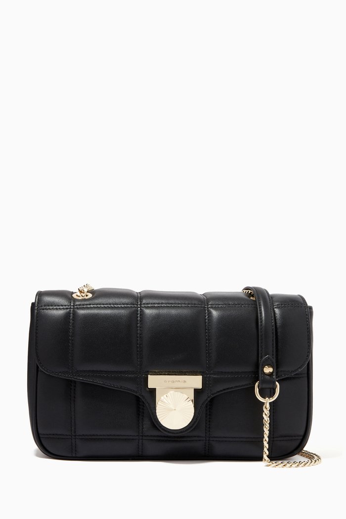 

Small Crossbody Bag in Calfskin, Black