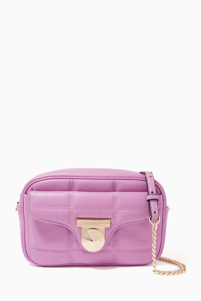 

Small Crossbody Bag in Calfskin, Purple
