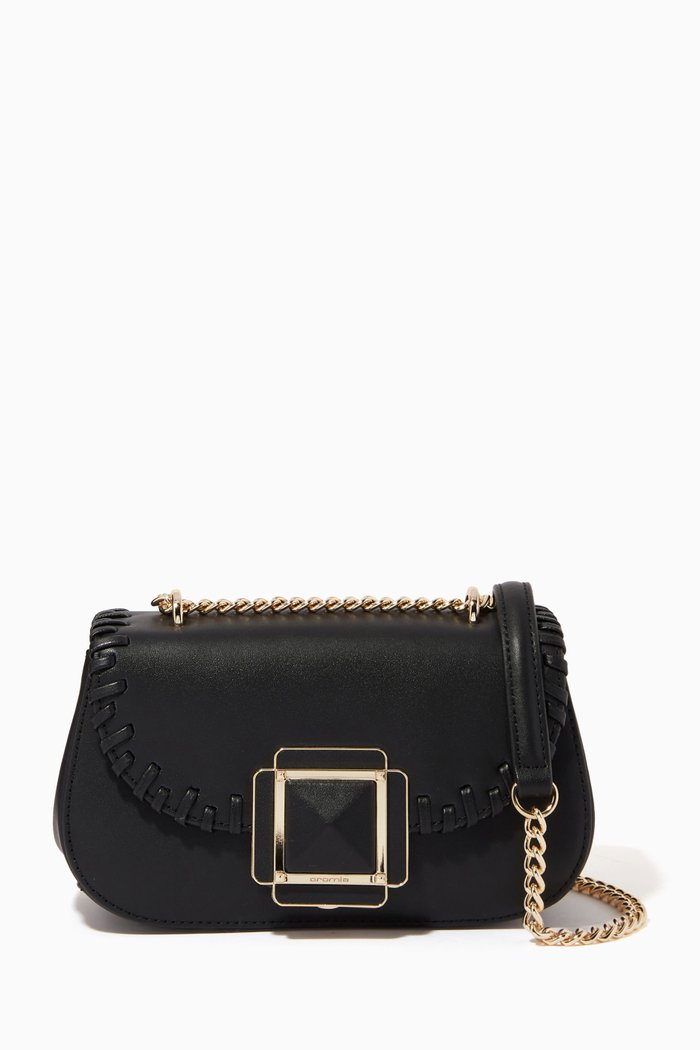 

Small Crossbody Bag in Calfskin, Black