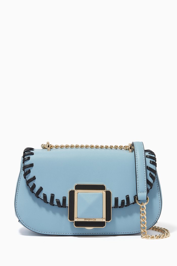 

Small Crossbody Bag in Calfskin, Blue