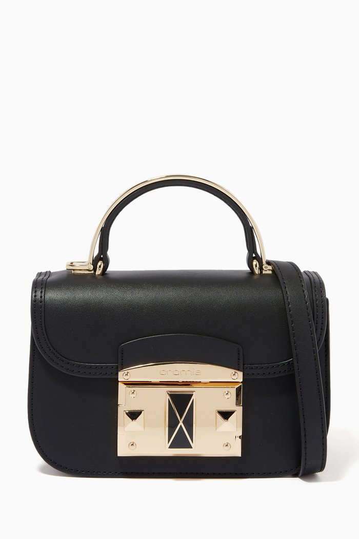 

Small Crossbody in Calfskin, Black