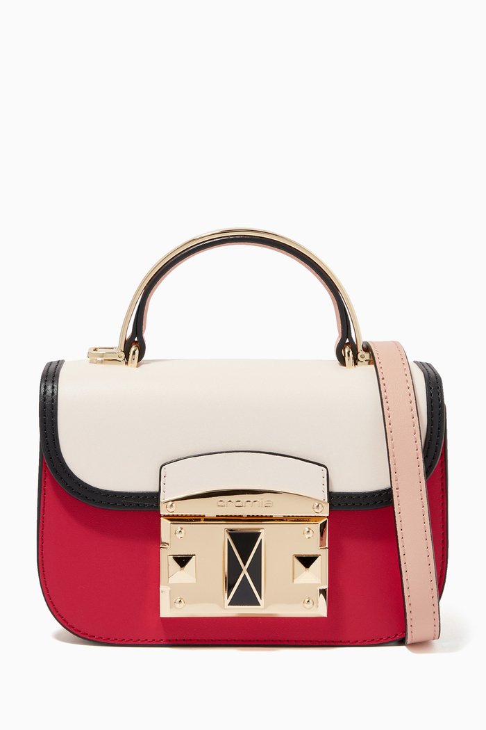 

Small Crossbody in Calfskin, Red