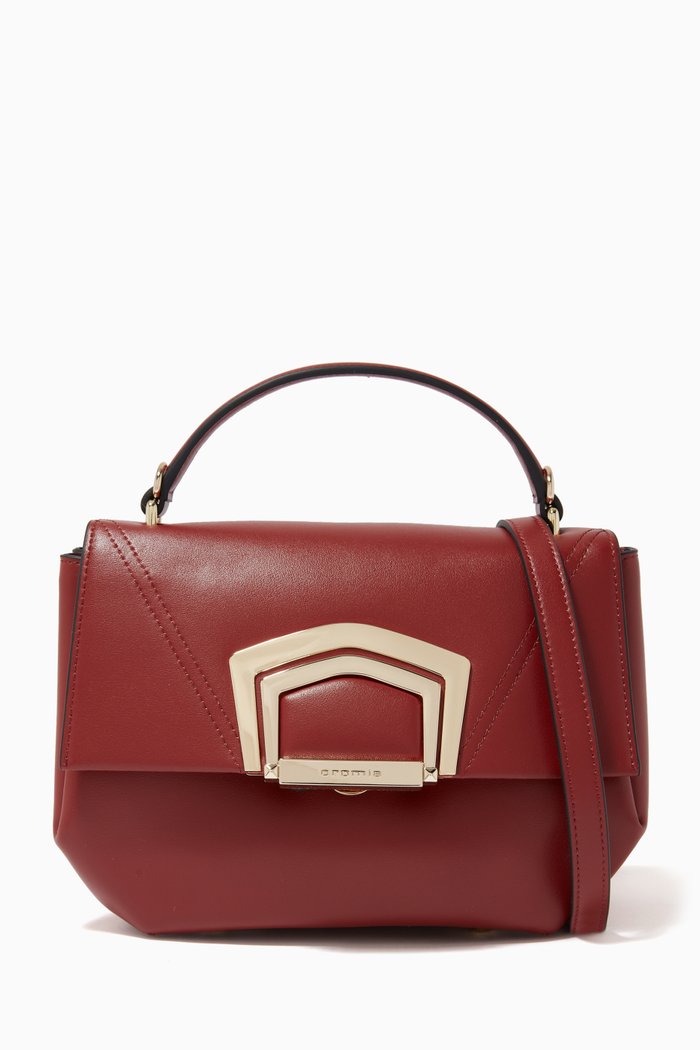 

Small Top Handle Bag in Calfskin, Brown