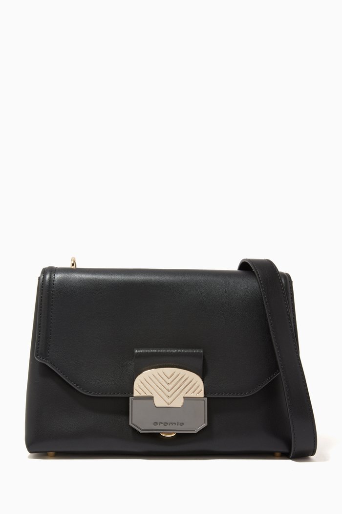 

Medium Crossbody in Calfskin, Black