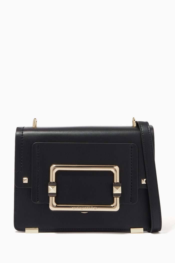 

Small Crossbody in Deer-print Calfskin, Black