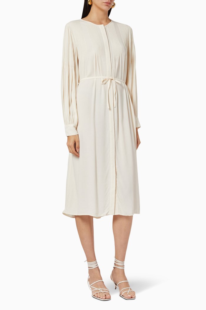 

Yashevira Midi Shirt Dress in Viscose, White