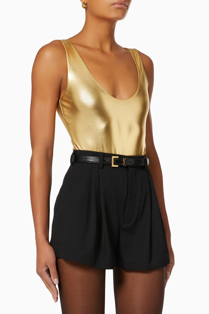 

Bodysuit in Lamé Jersey, Gold
