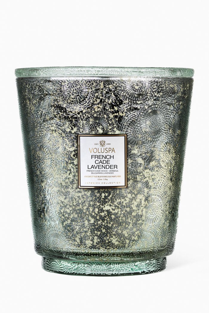 

French Cade Lavender 5-Wick Hearth Candle, 400g, Colourless
