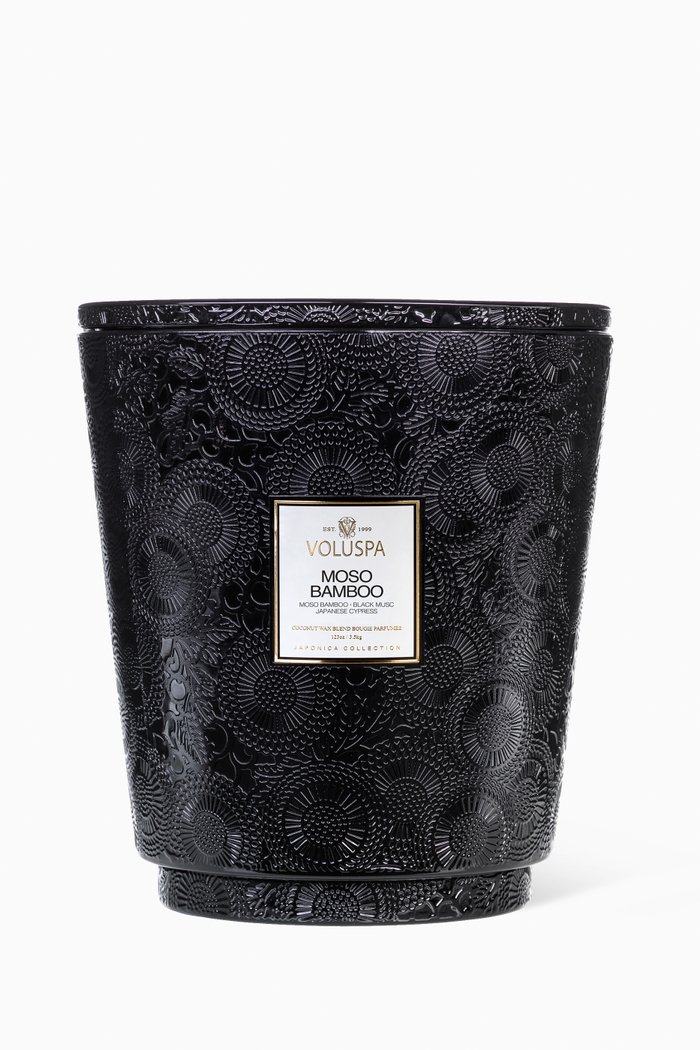 

Moso Bamboo 5-Wick Hearth Candle, 400g, Multicolour