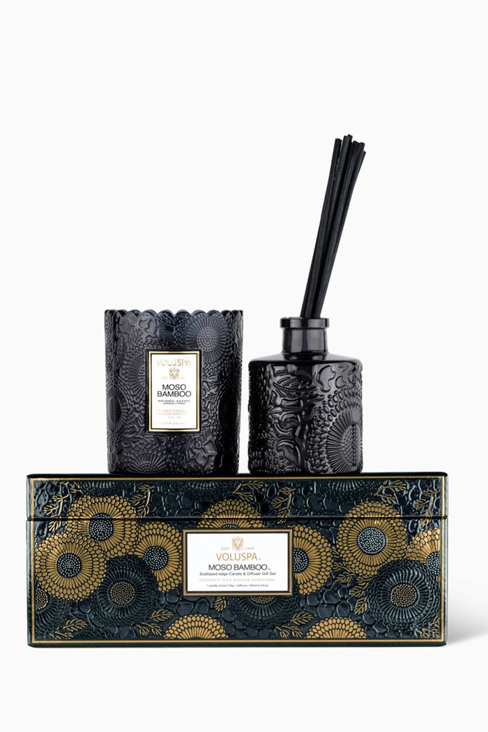 

Moso Scalloped Candle & Diffuser Gift Set, Multicolour