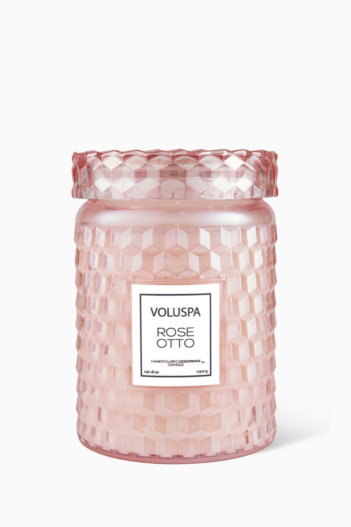 

Rose Otto Large Jar Candle, 510g, Colourless
