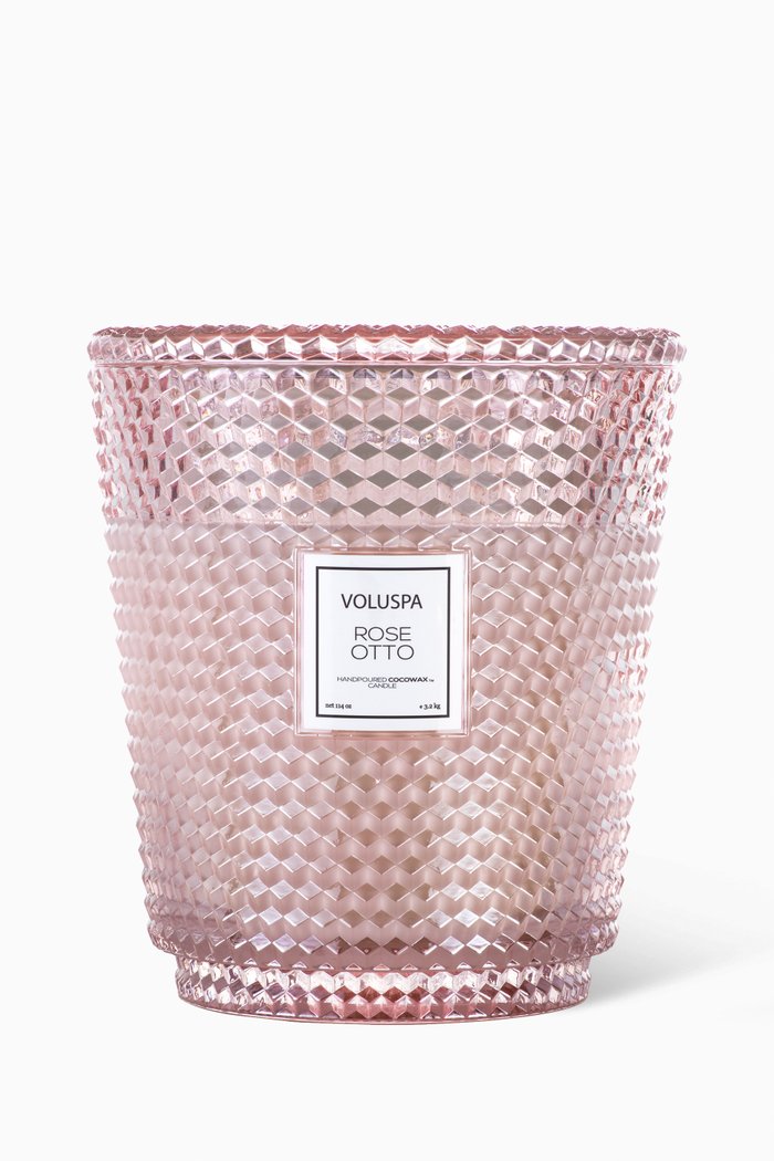 

Rose Otto 5-Wick Hearth Candle, 3200g, Colourless