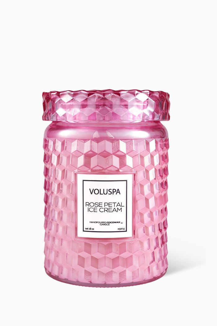 

Rose Petal Ice Cream Large Jar Candle, 510g, Colourless