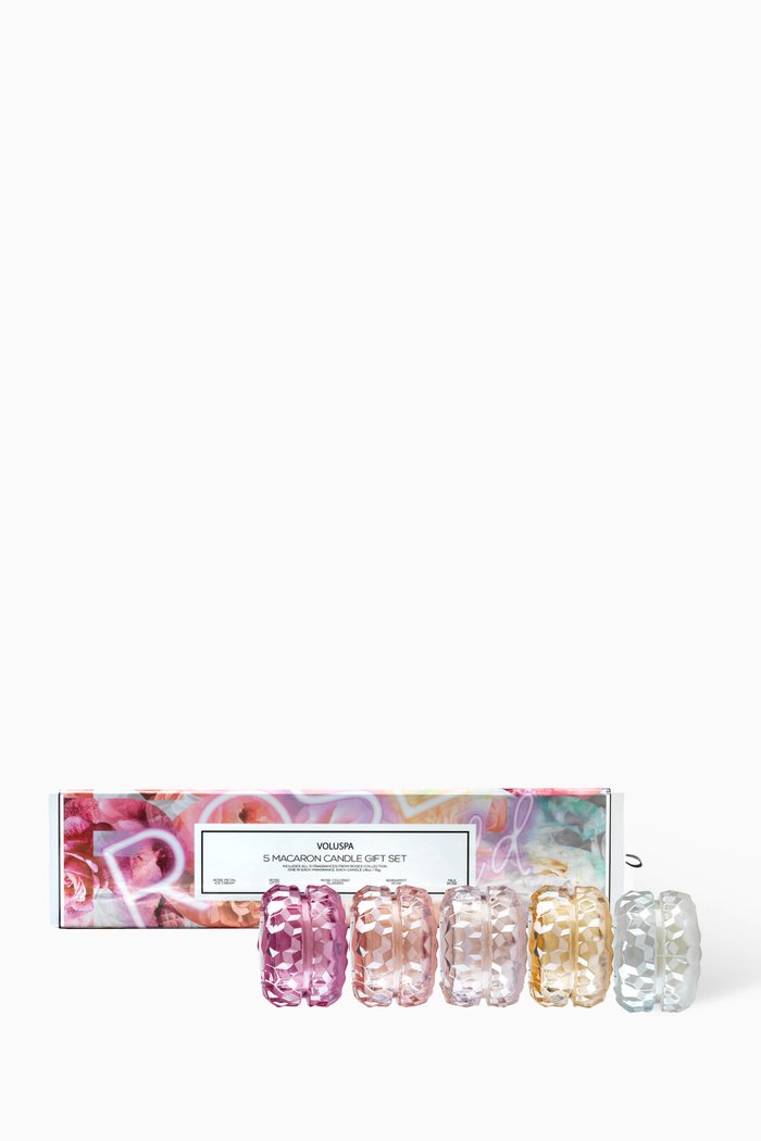 Roses 5 Macaron Candle Gift Set, 9% savings, Colourless