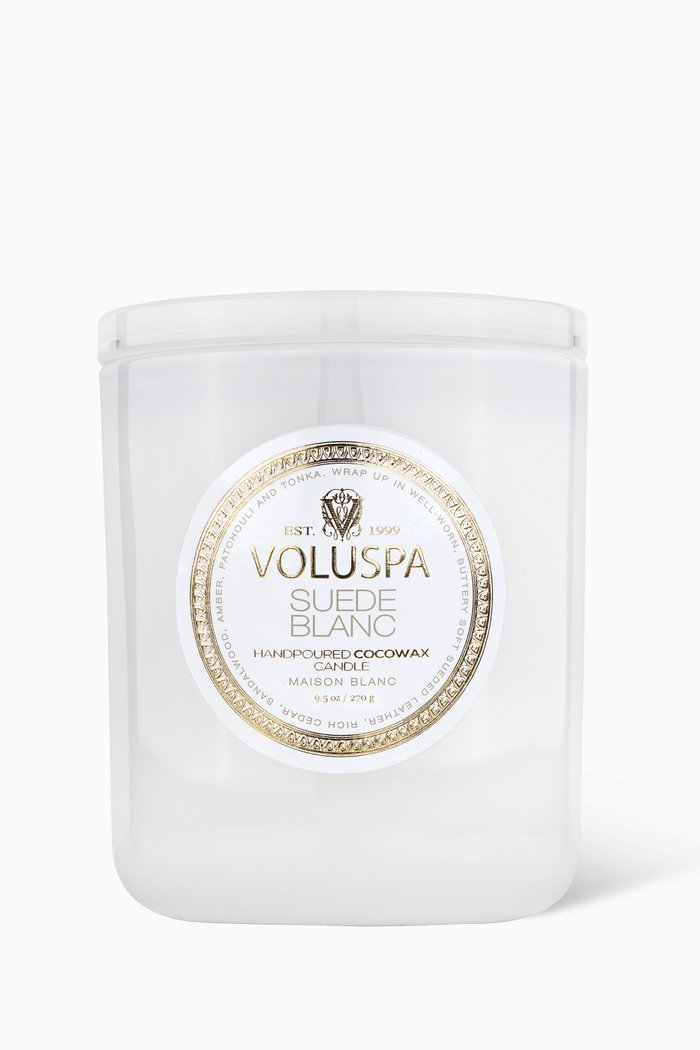 Suede Blanc Classic Candle, 270g, Colourless