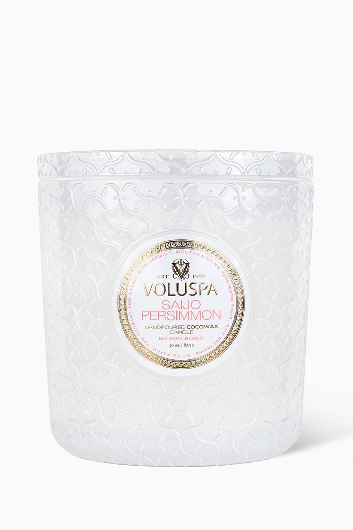 

Saijo Persimmon Luxe Candle, 850g, Colourless