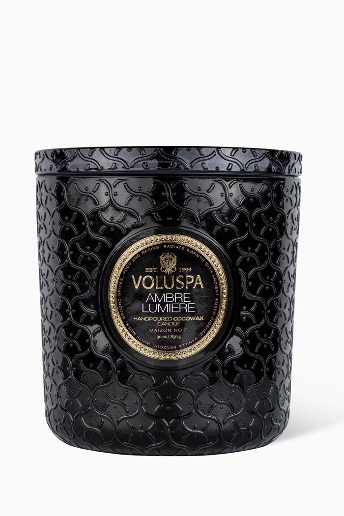 

Ambre Lumiere Luxe Candle, 850g, Colourless