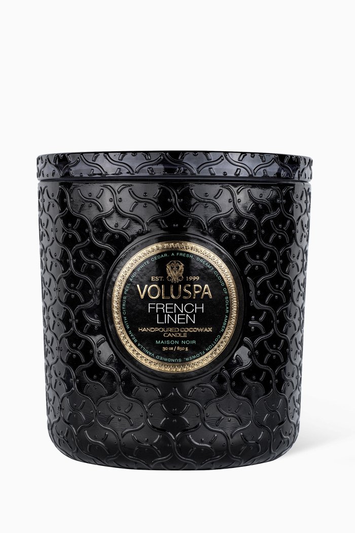 French Linen Luxe Candle, 850g, Colourless