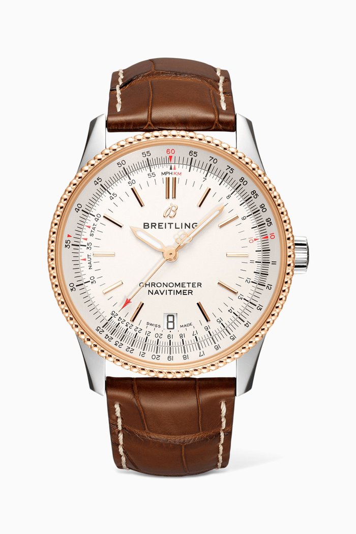 

Navitimer Automatic 38 with 18kt Red Gold, Silver