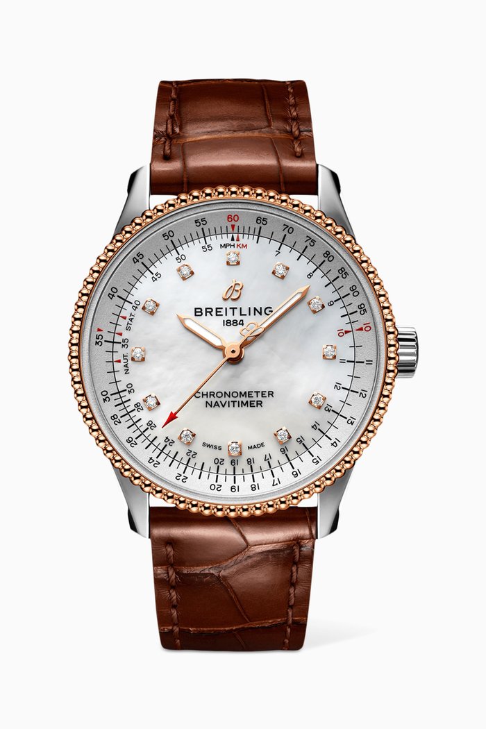 

Navitimer Automatic 35 with 18kt Red Gold & Diamonds, White