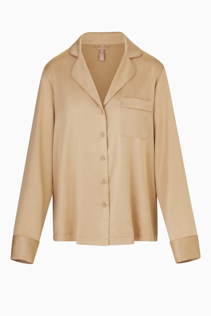 

Silk Button Up Shirt, Neutral