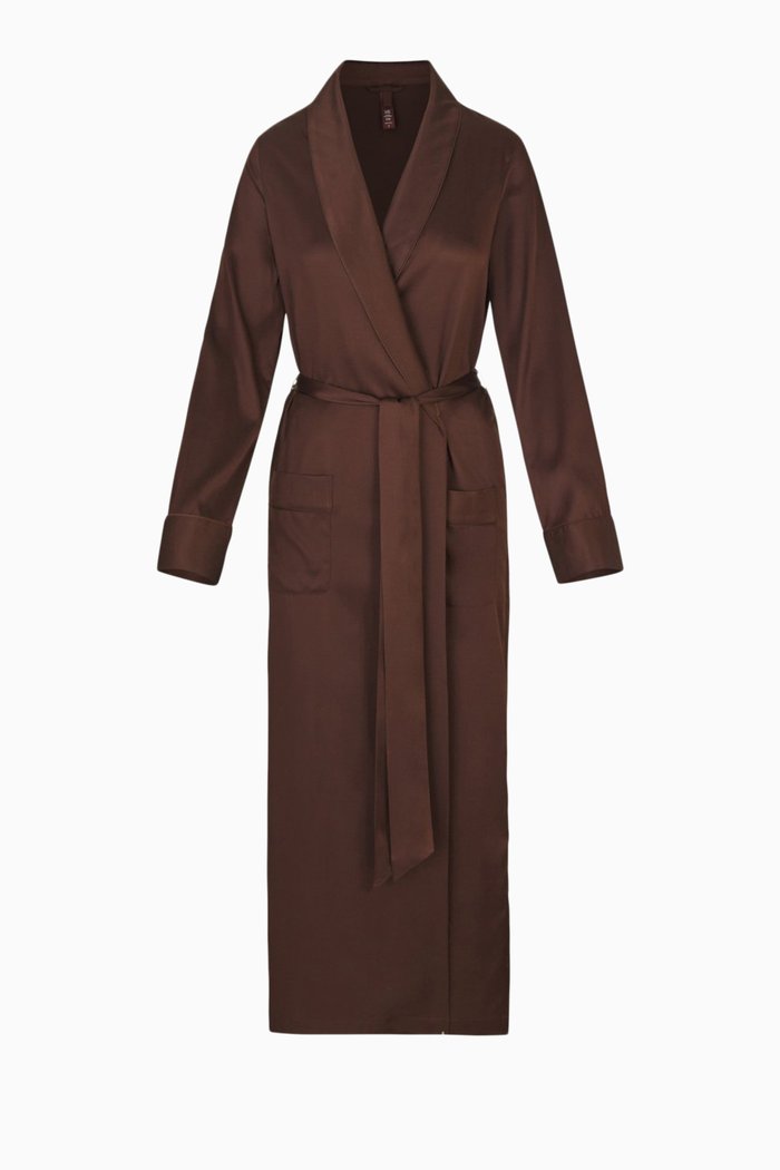 

Silk Sleep Robe, Brown