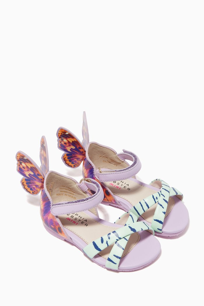 

Chiara Mini Sandals in Nappa & Patent Leather, Purple