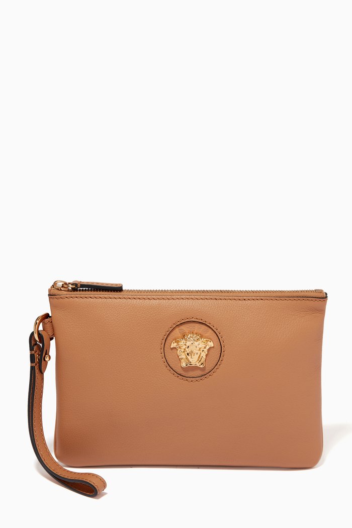 

La Medusa Pouch in Calf Leather, Gold