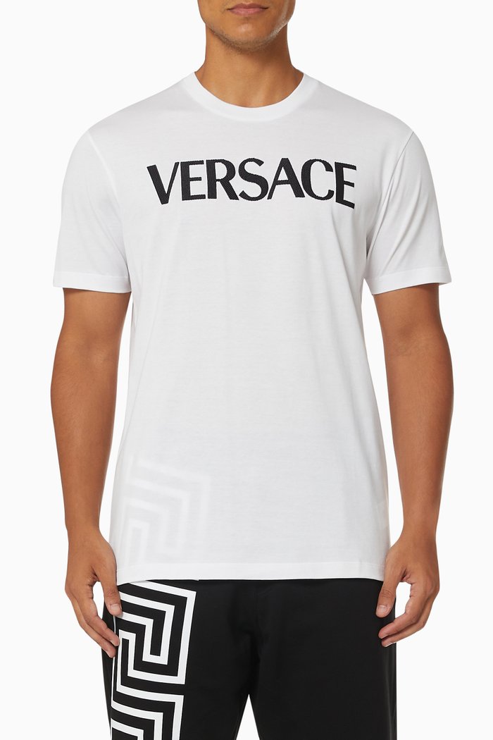 

Logo Embroidered T-shirt in Organic Cotton Jersey, White