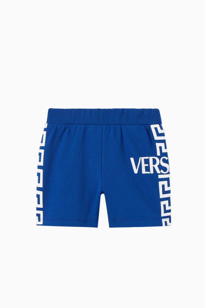 

Greca Logo Shorts in Cotton Terry, Multicolour